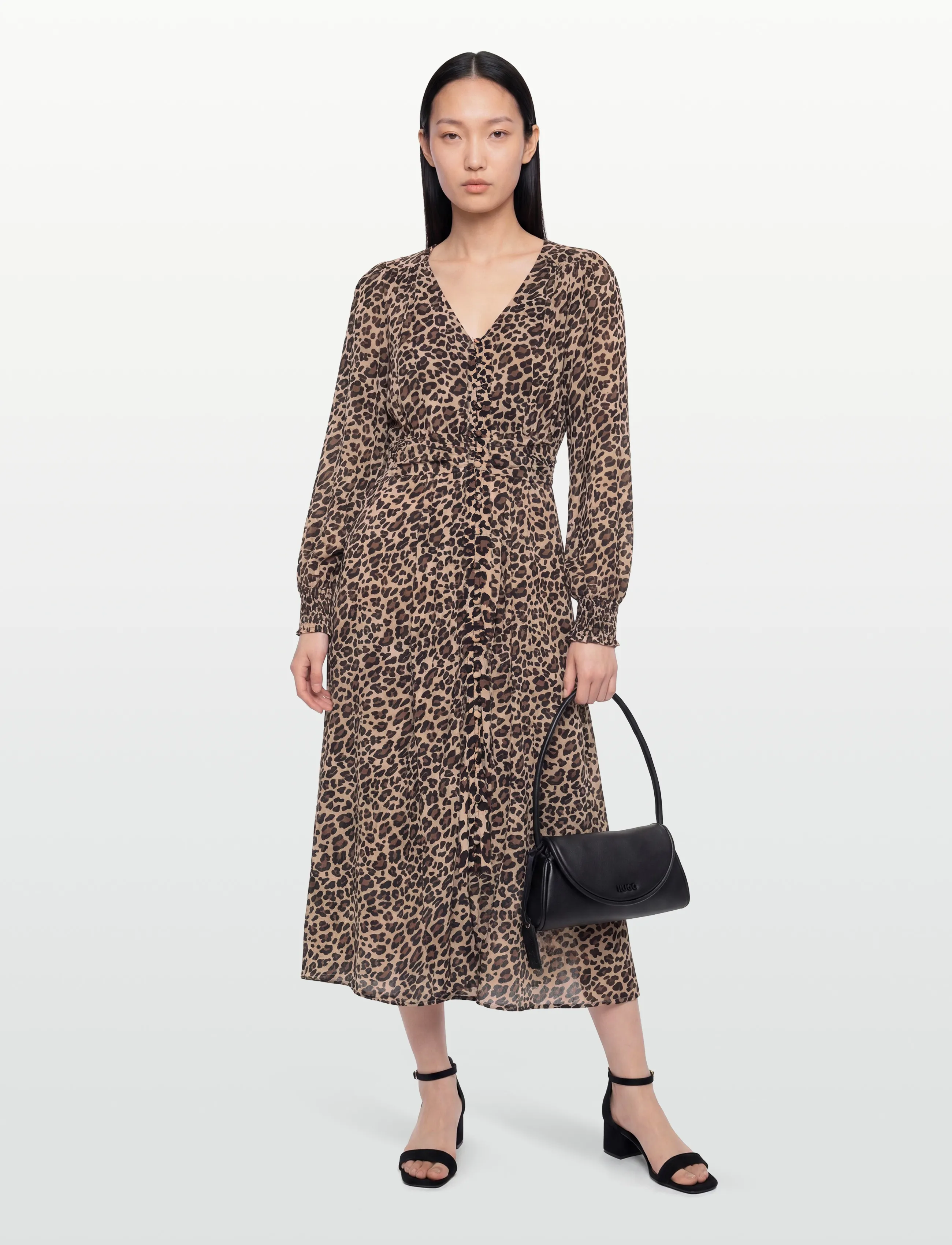 Claire Woman CWDalinda - Kleider - FEATHER / brown