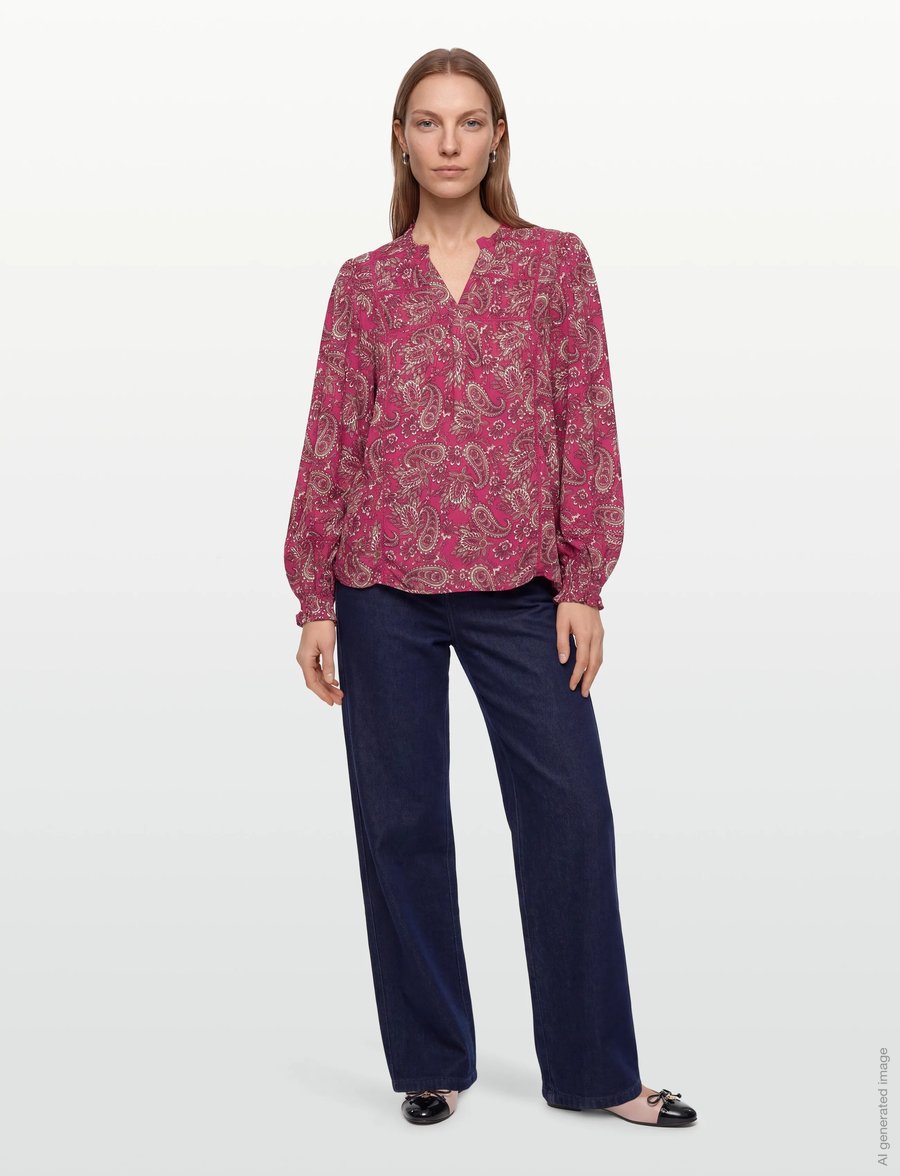 Claire Woman - Cwrine - langärmlige hemden - rose wine - 0
