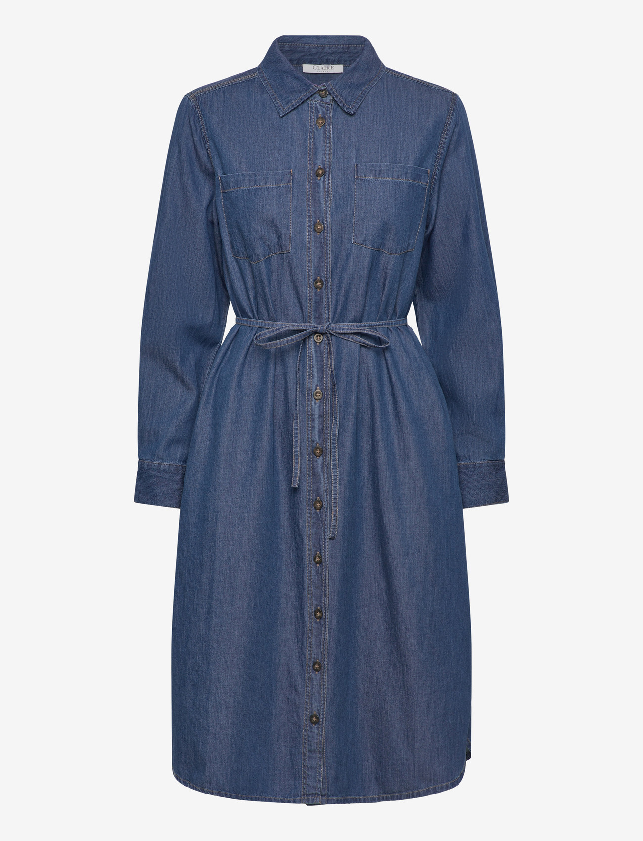 Claire Woman - CWDelphi - shirt dresses - blue denim - 0