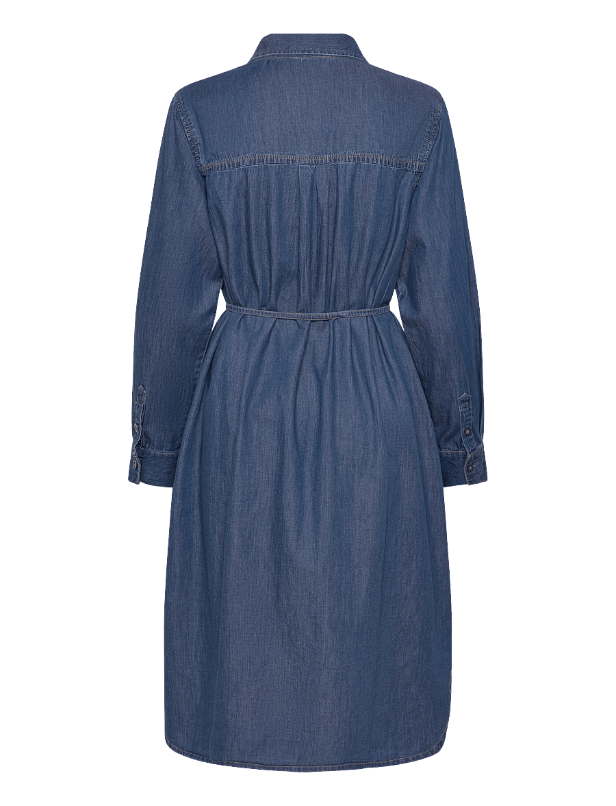 Claire Woman - CWDelphi - skjortklänningar - blue denim - 2