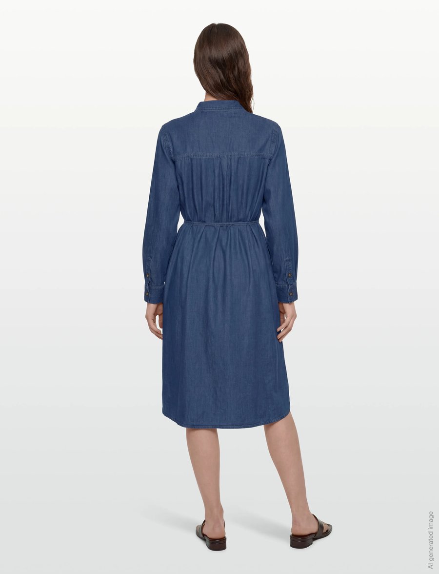 Claire Woman - CWDelphi - skjortklänningar - blue denim - 5