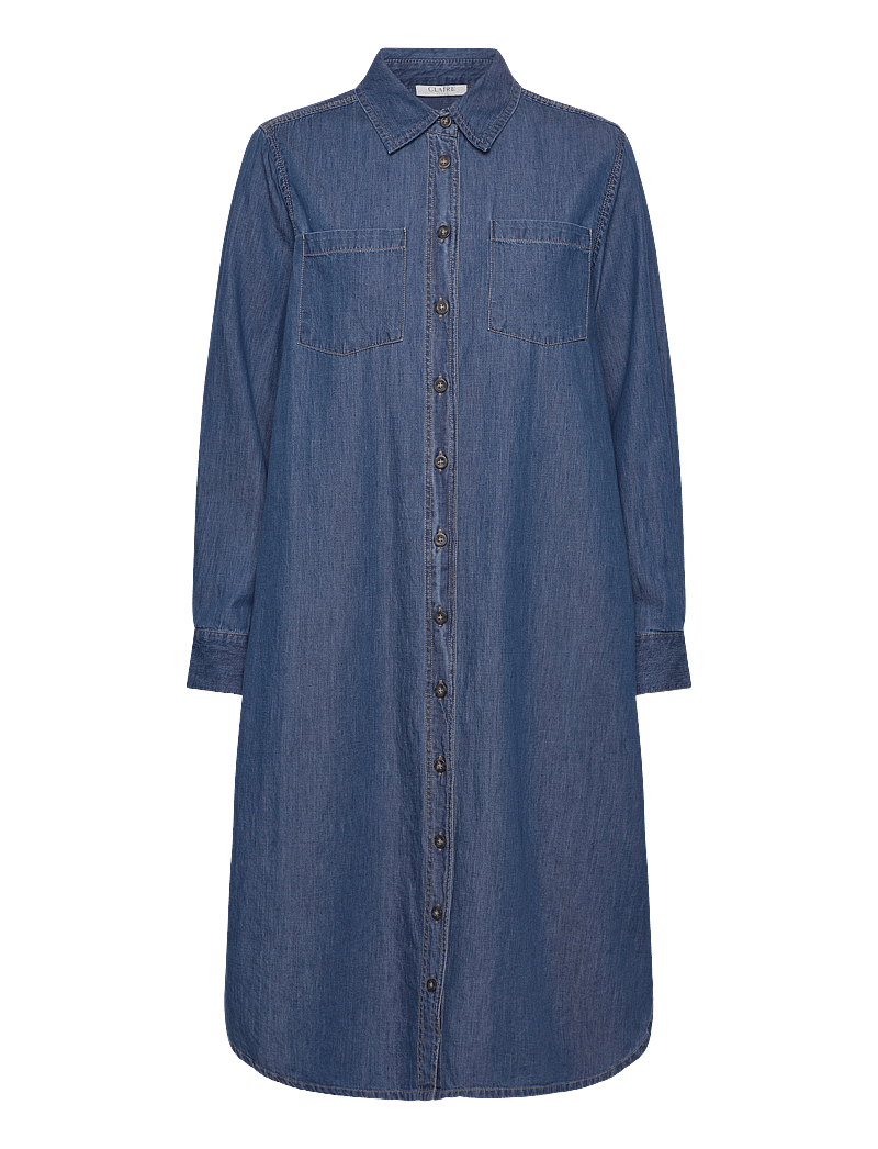 Claire Woman - CWDelphi - shirt dresses - blue denim - 2
