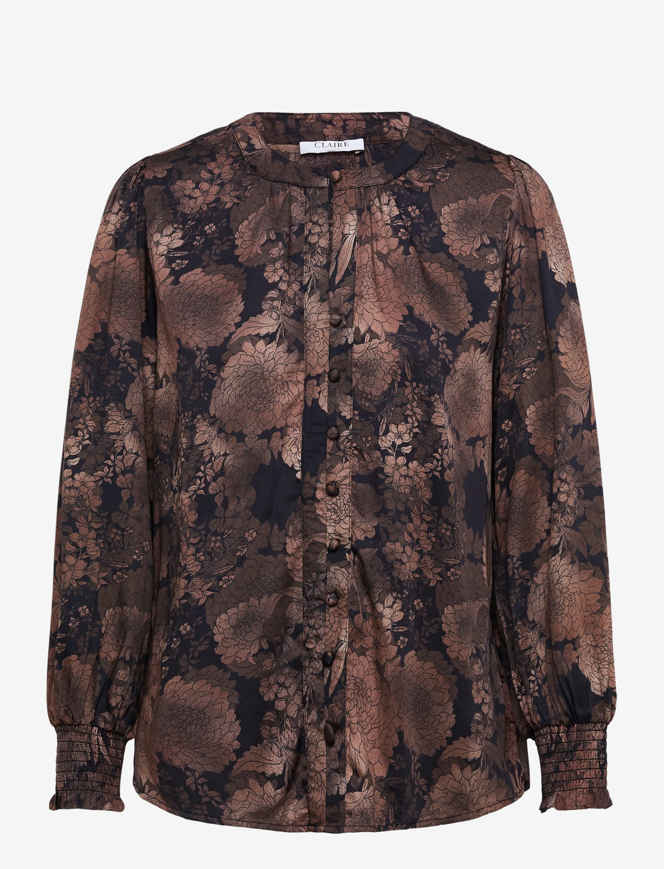 Claire Woman - Cwrolyca - long-sleeved shirts - cacao - 0