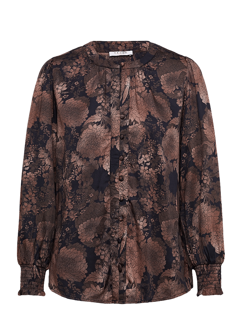 Claire Woman - Cwrolyca - long-sleeved shirts - cacao - 0