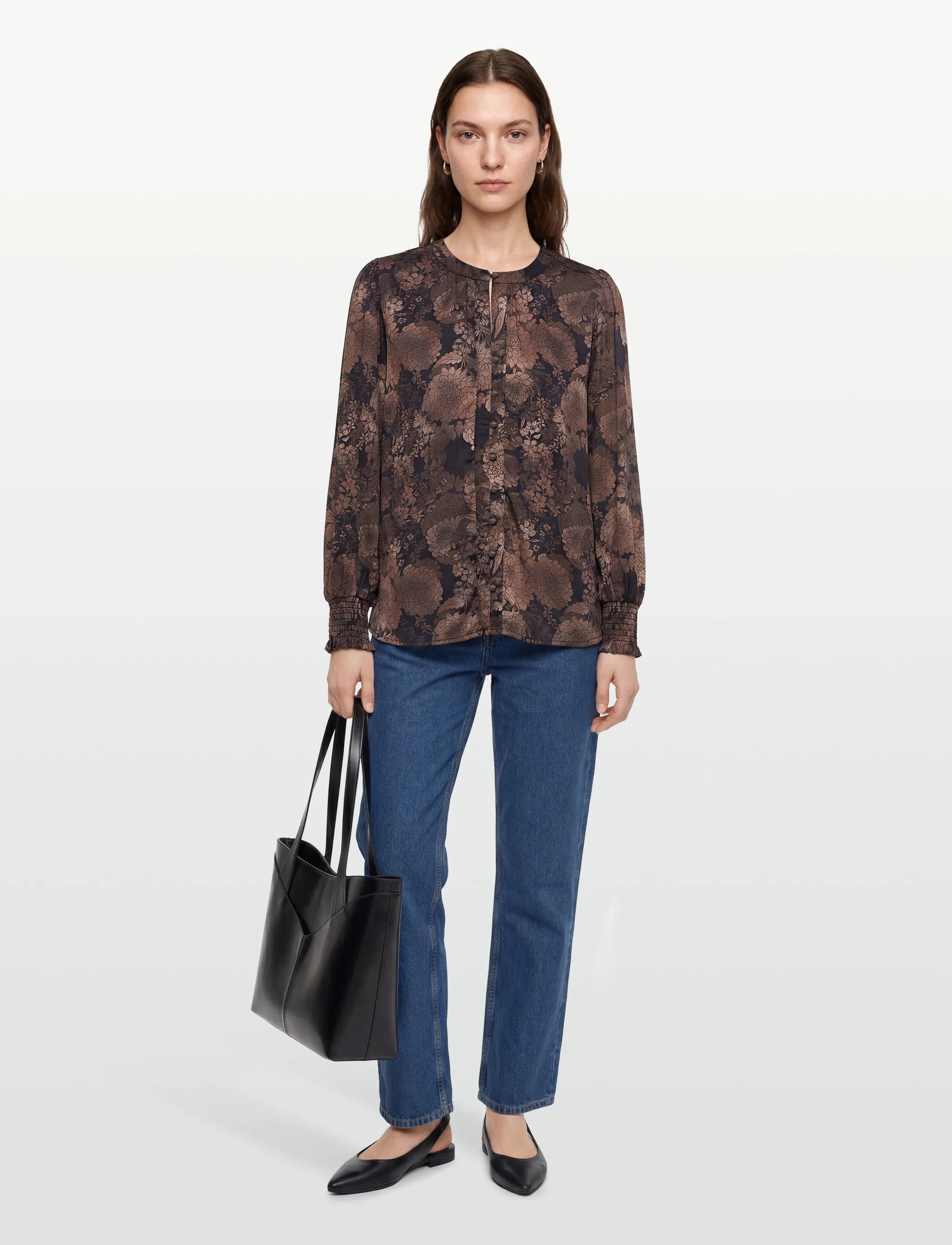 Claire Woman - Cwrolyca - langärmlige hemden - cacao - 0