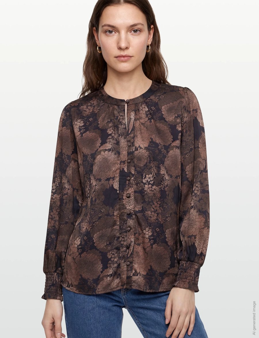 Claire Woman - Cwrolyca - langärmlige hemden - cacao - 3