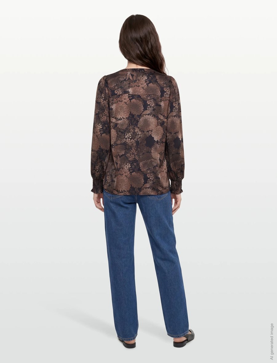 Claire Woman - Cwrolyca - langärmlige hemden - cacao - 4