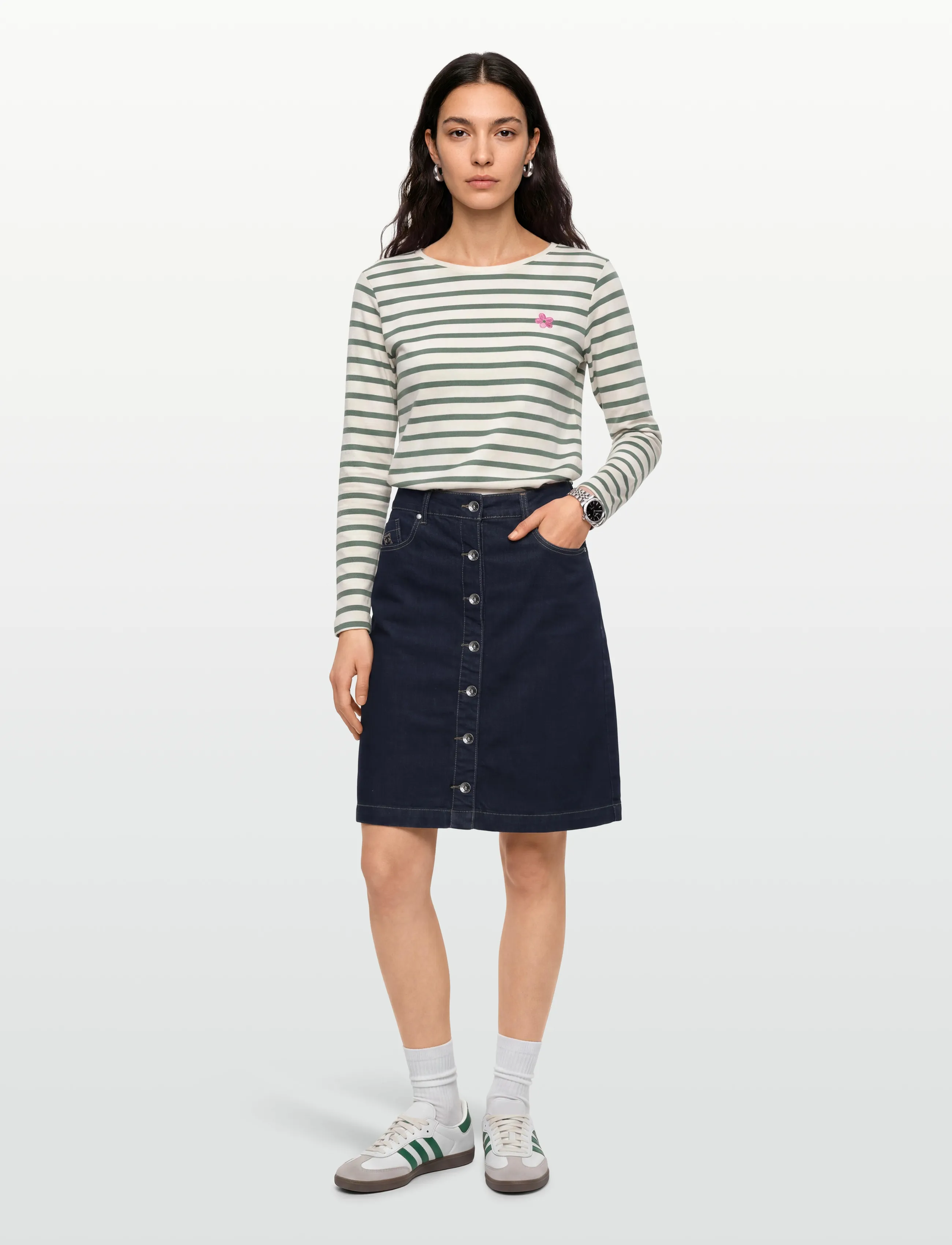 Claire Woman - Cwnabayit - jeansröcke - dark blue denim - 0