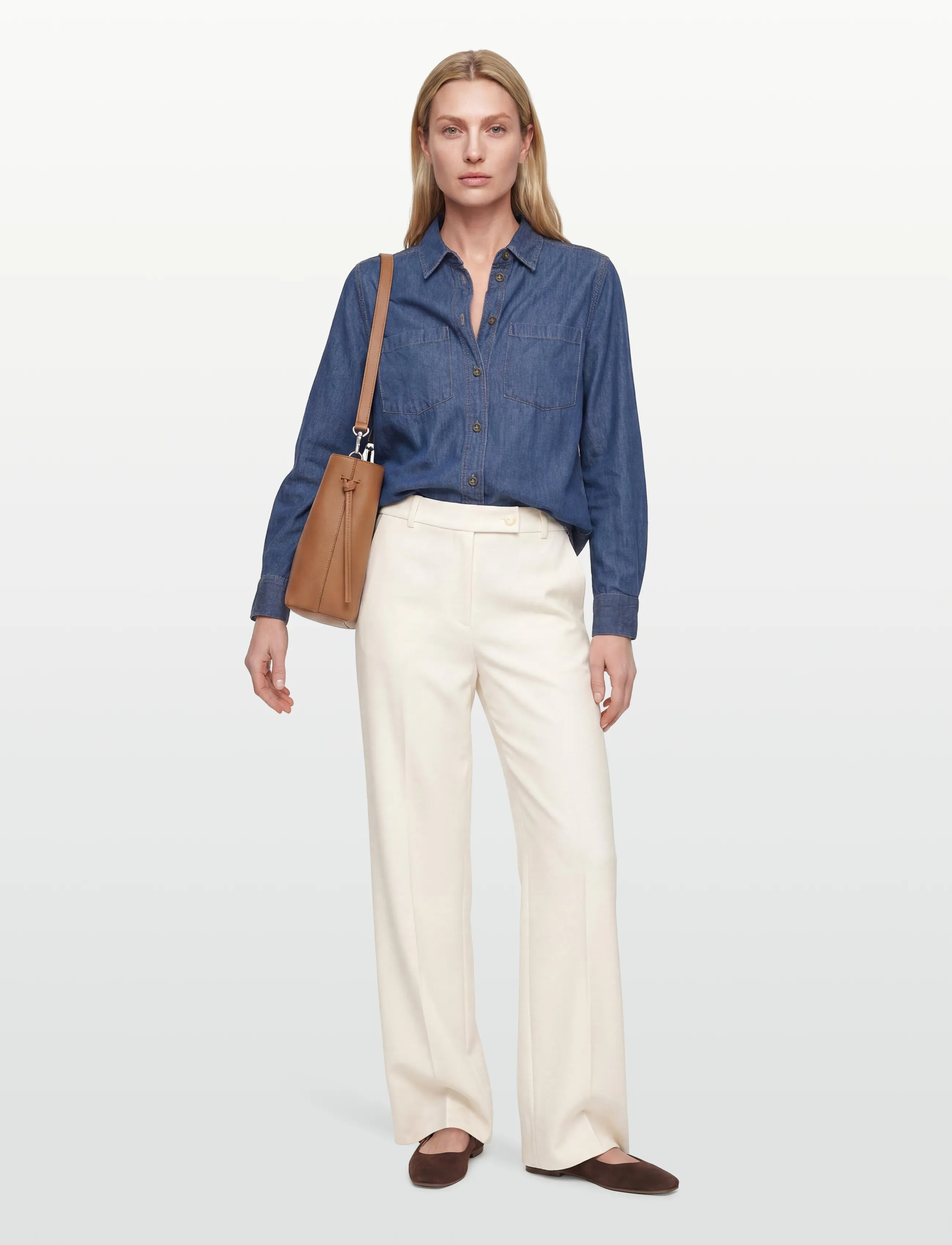 Claire Woman Cwrhianna, 44, Blue, Skjorter > Denim-Skjorter, Dame