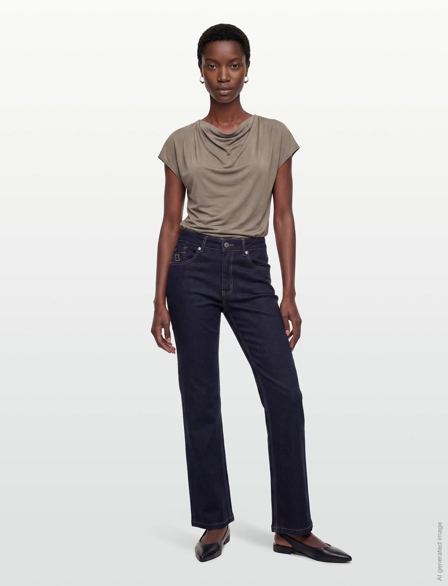 Claire Woman - Cwjess - flared jeans - dark blue denim - 0