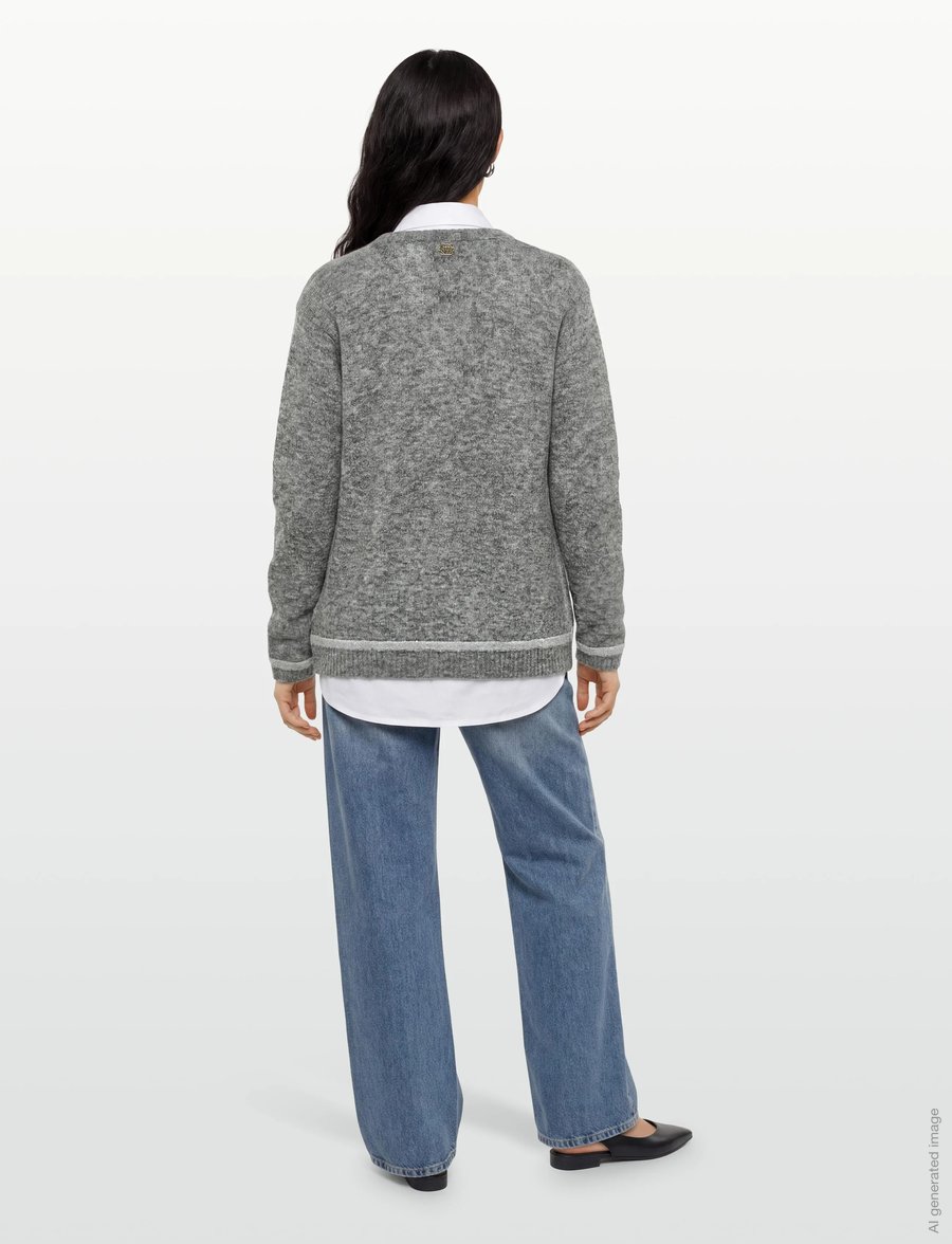 Claire Woman - Cwclaire - cardigans - grey melange - 4