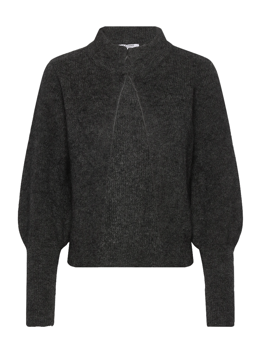 Claire Woman - CWChelsea - hnepptar peysur - dark grey melange - 0