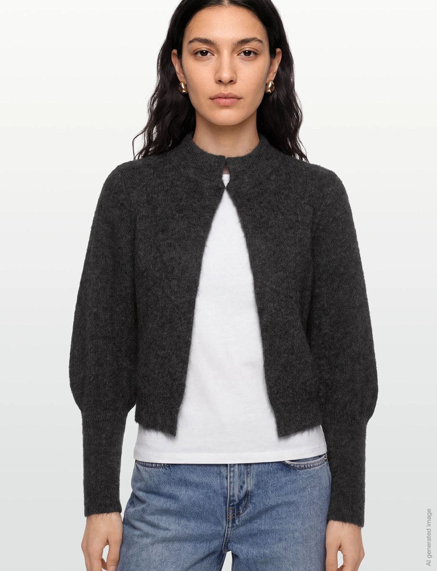 Claire Woman - CWChelsea - kardiganid - dark grey melange - 3