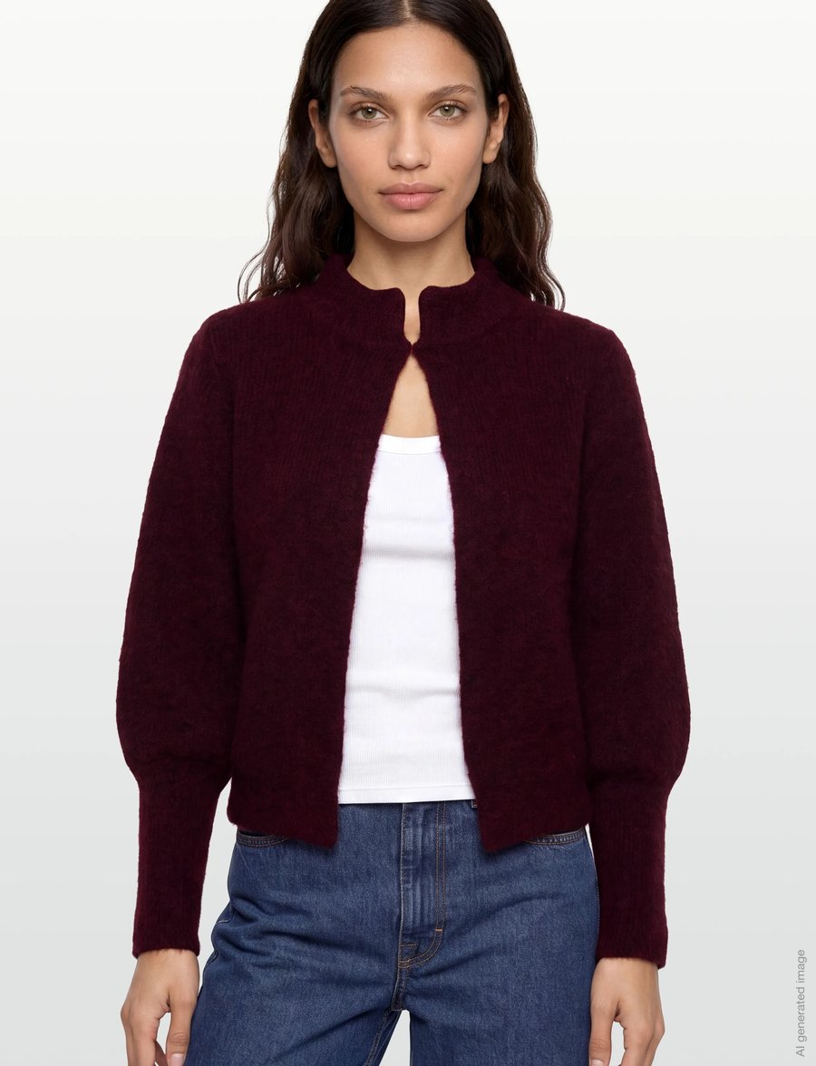 Claire Woman - CWChelsea - strickjacken - wine melange - 3