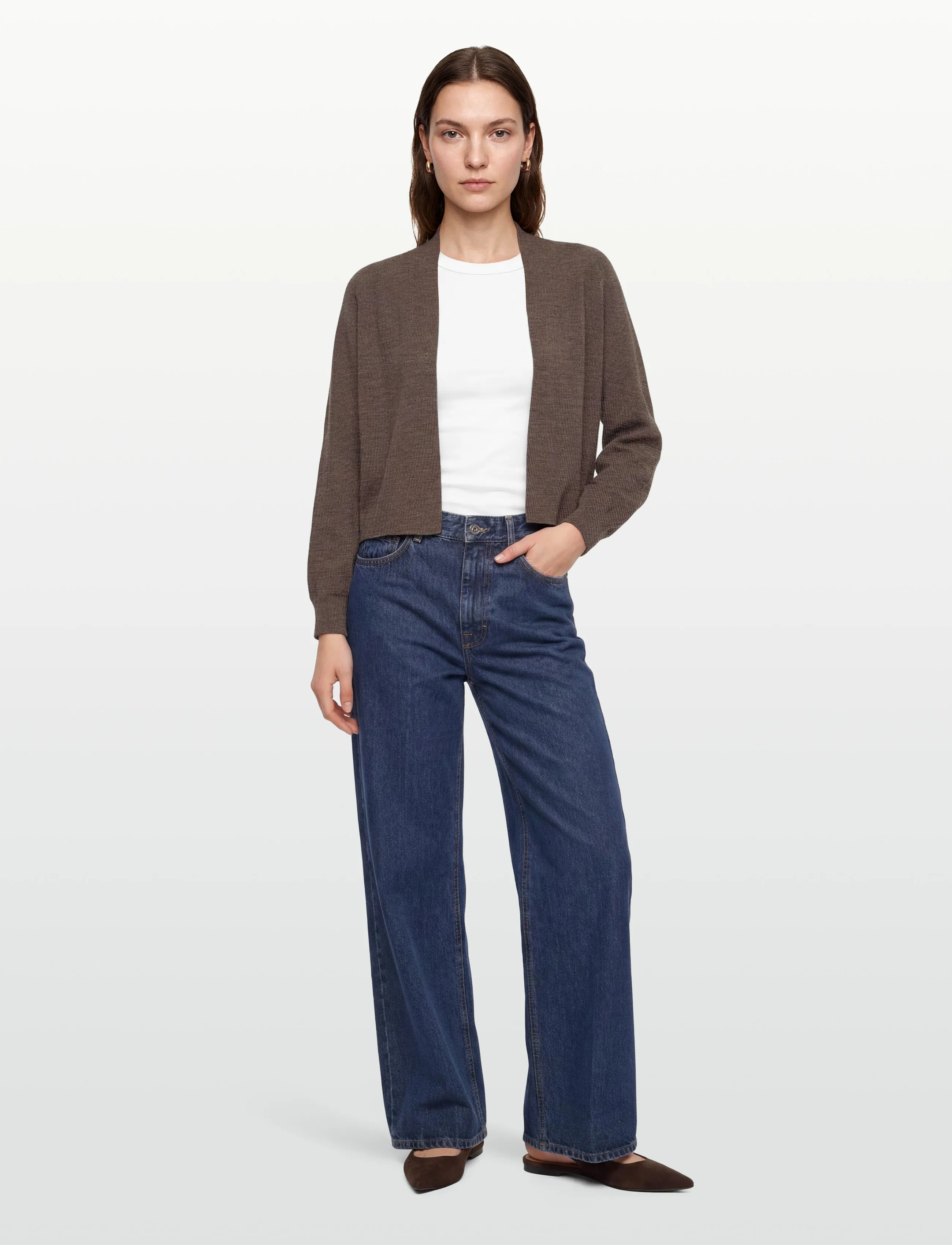 Claire Woman Knit Cwceline, 36, Brown, Strik > Cardigans, Dame