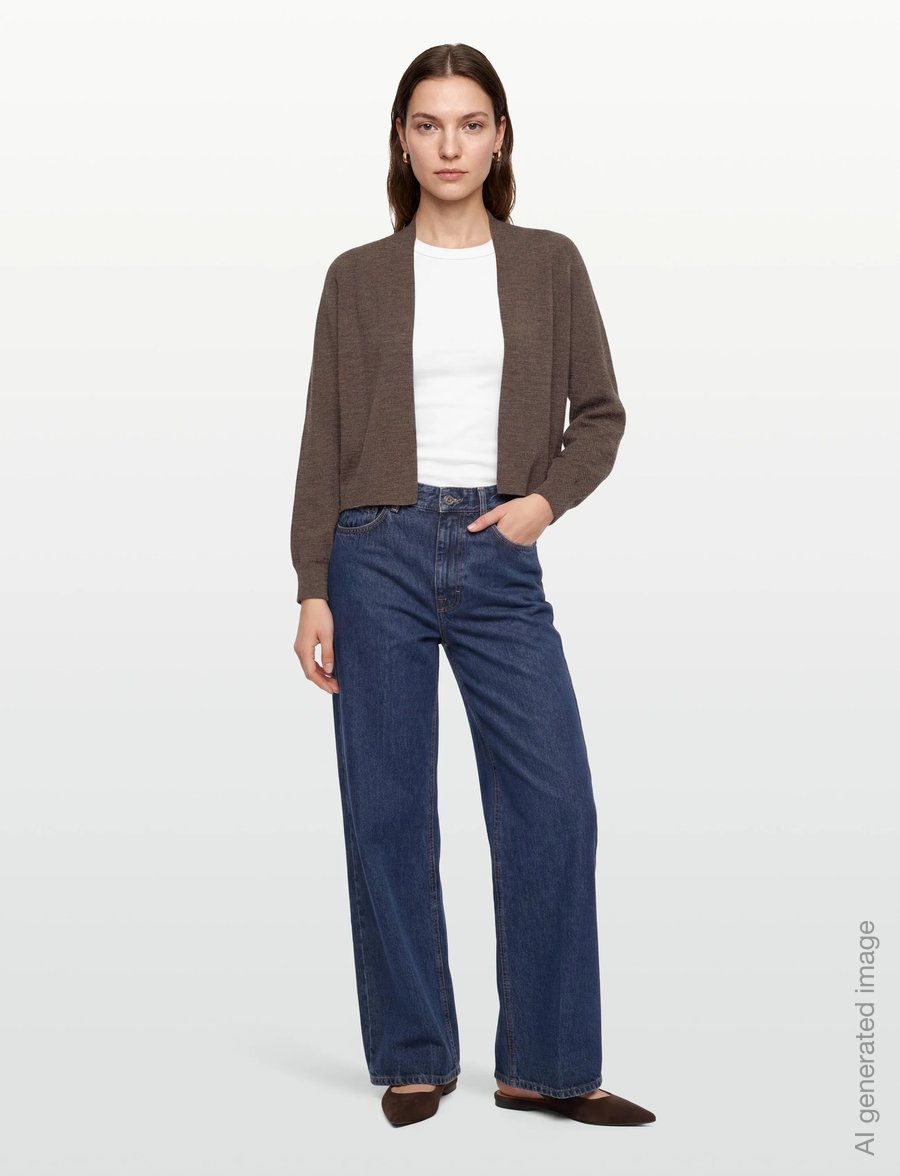 Claire Woman - Knit CWCeline - cardigans - cacao melange - 0