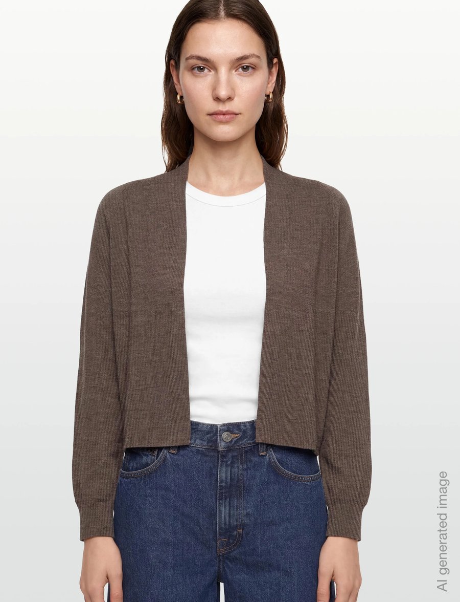 Claire Woman - Knit CWCeline - cardigans - cacao melange - 3