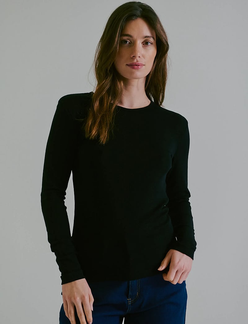 Claire Woman - T-shirt CWAubree - langærmede toppe - black - 4