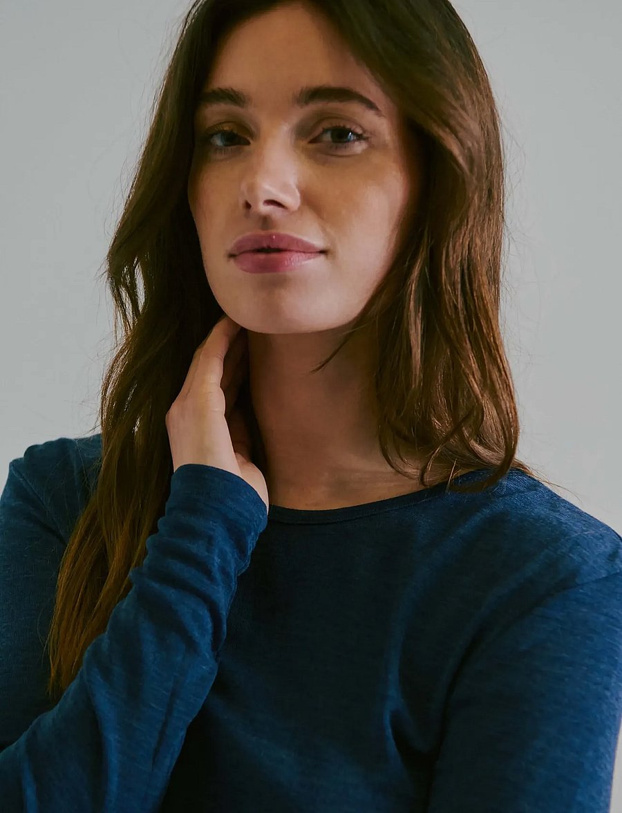 Claire Woman - T-shirt CWAubree - langærmede toppe - blues melange - 0