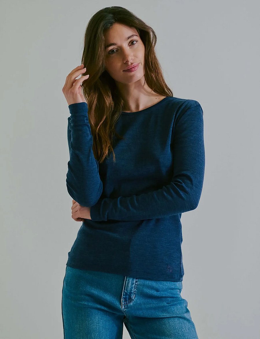 Claire Woman - T-shirt CWAubree - langærmede toppe - blues melange - 3