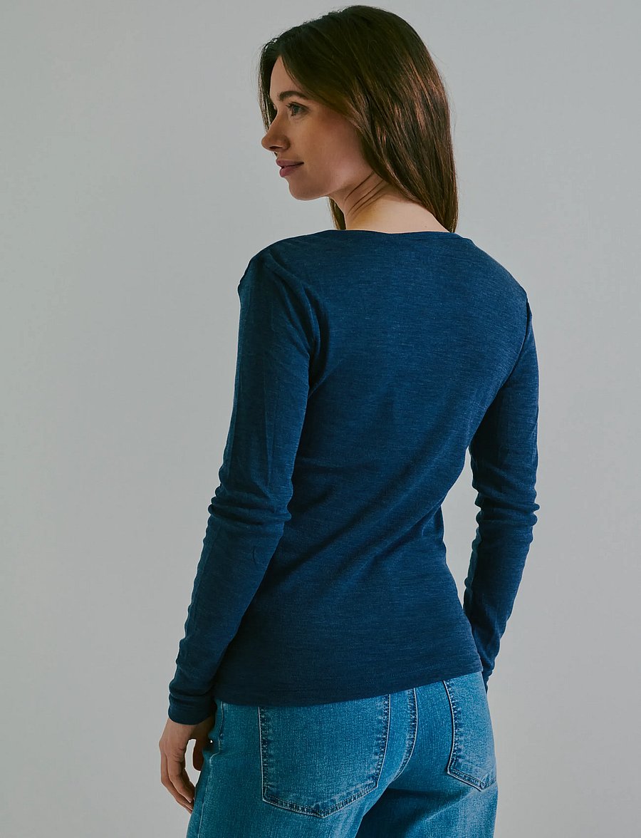 Claire Woman - T-shirt CWAubree - langärmlige tops - blues melange - 5