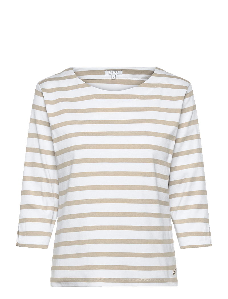 Claire Woman - Cwanette - long-sleeved tops - sand stone - 0