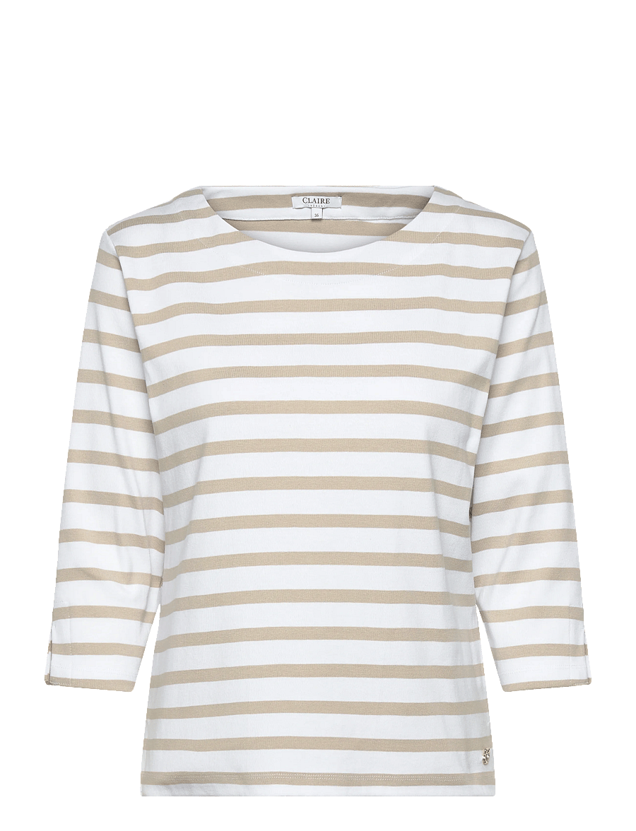 Claire Woman - Cwanette - long-sleeved tops - sand stone - 0
