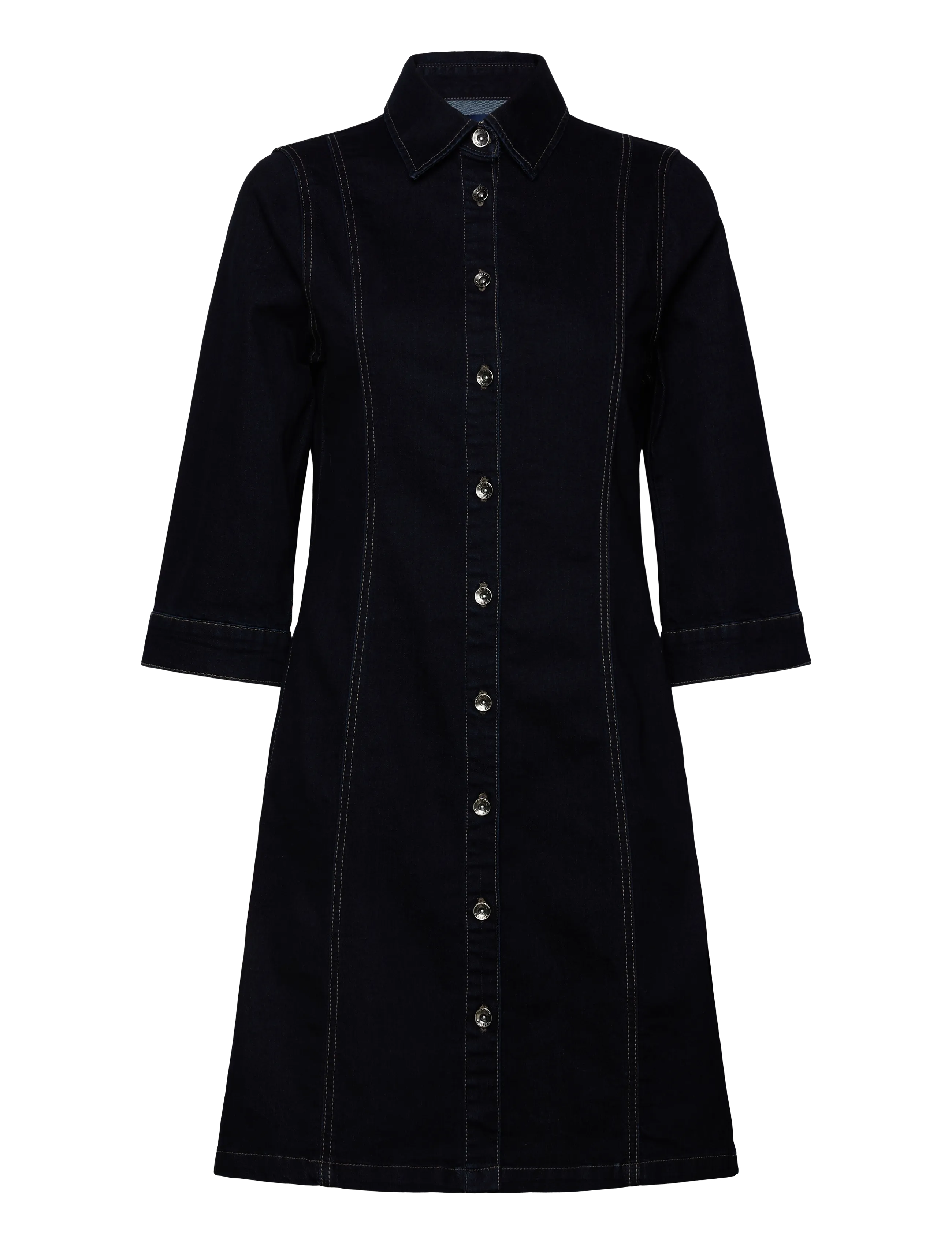 Claire Woman - CWDaisymariia - skjortklänningar - dark blue denim - 0