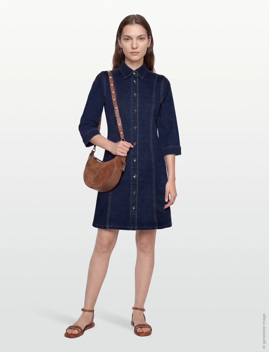 Claire Woman - CWDaisymariia - skjortklänningar - medium blue denim - 0