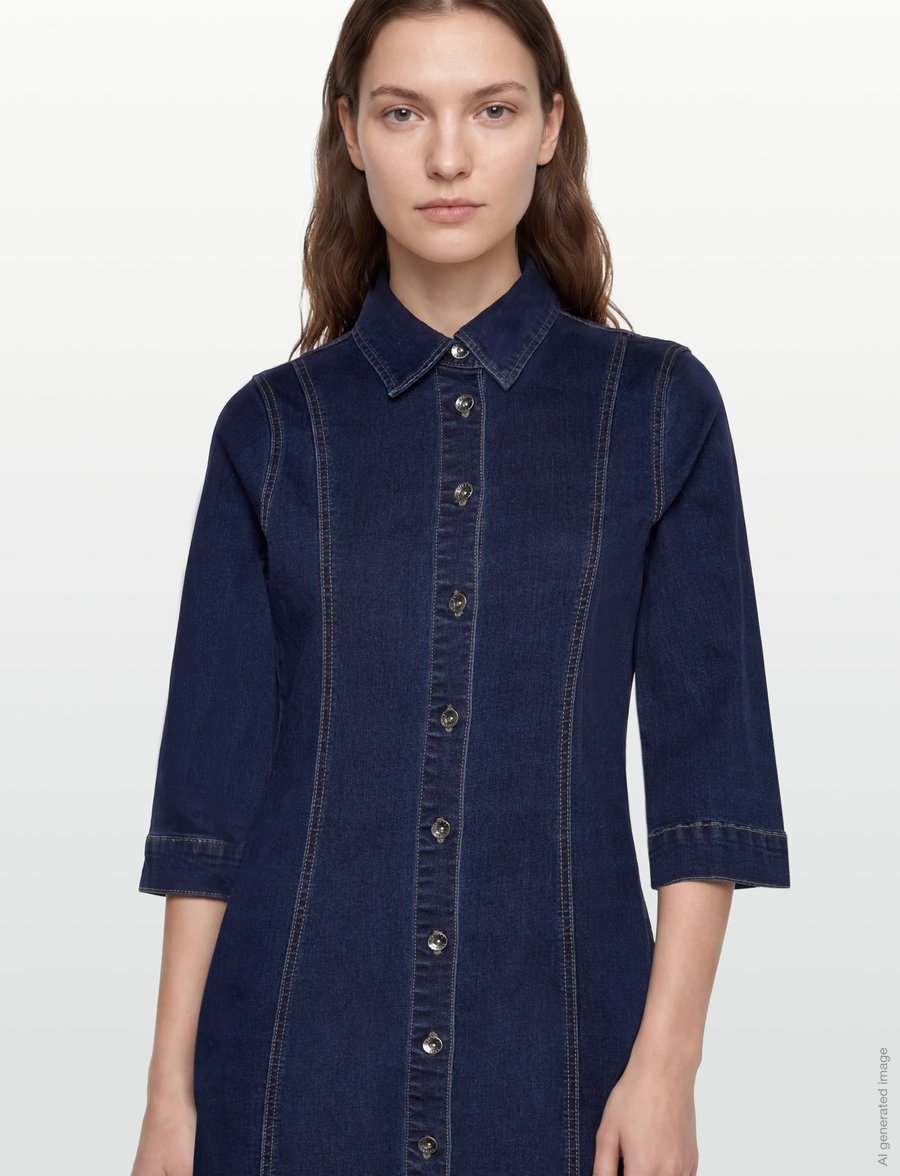 Claire Woman - CWDaisymariia - skjortklänningar - medium blue denim - 3