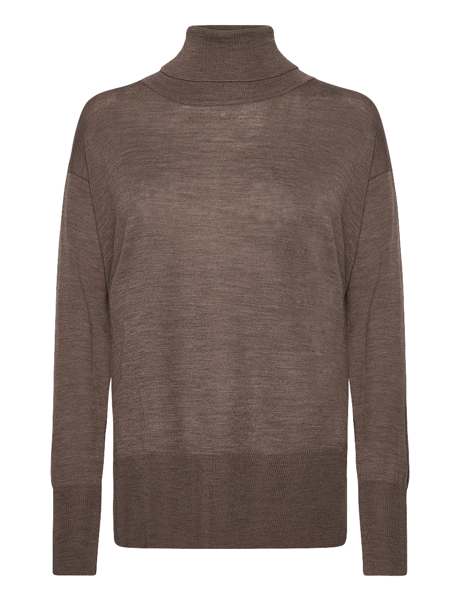 Claire Woman - CWPaola - rollkragenpullover - cacao melange - 1