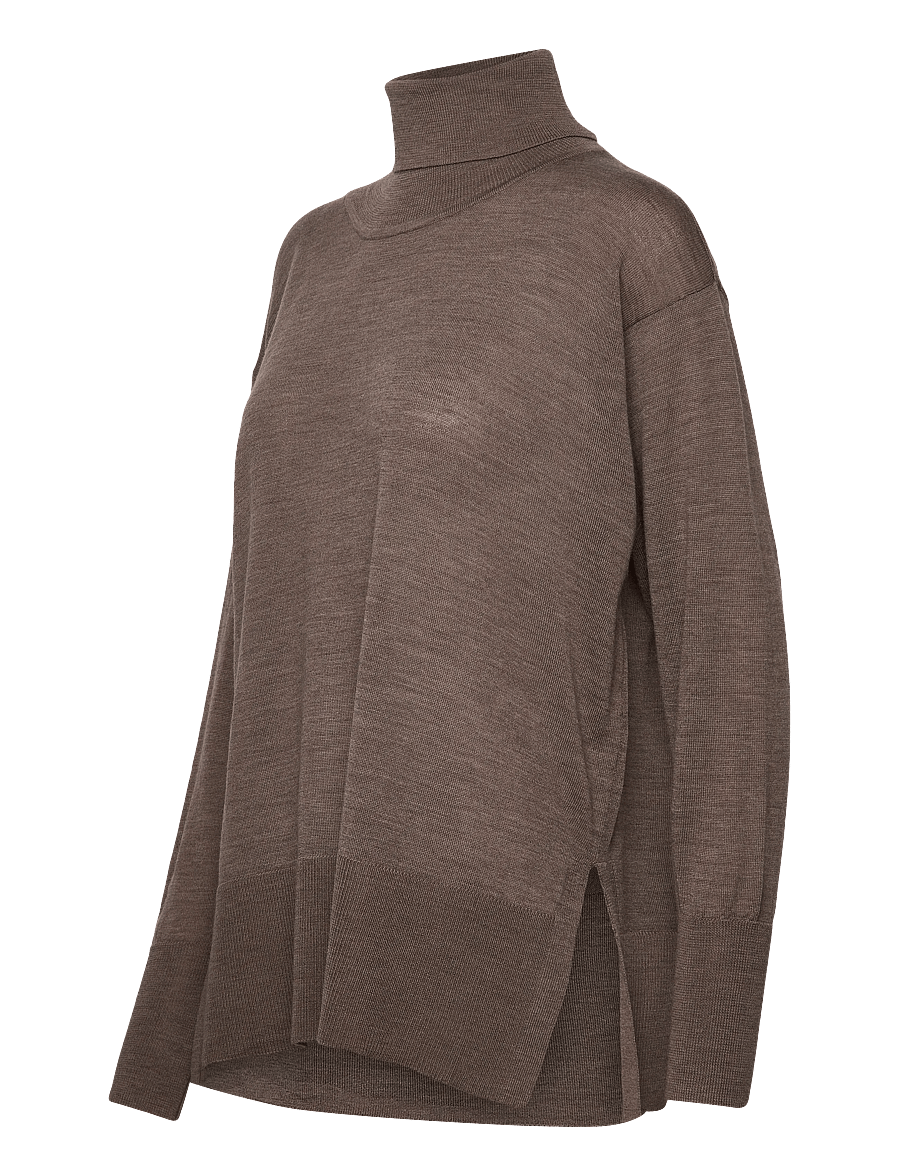 Claire Woman - CWPaola - rollkragenpullover - cacao melange - 3