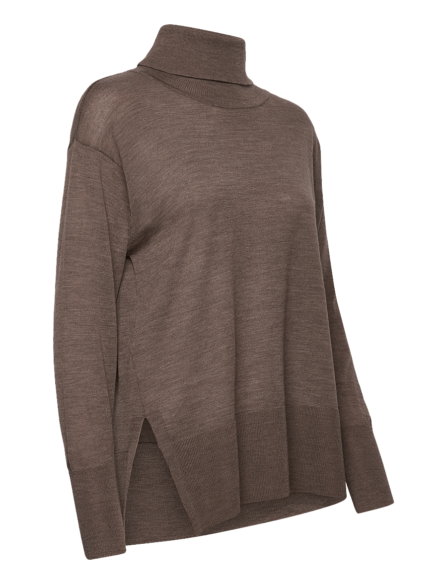 Claire Woman - CWPaola - rollkragenpullover - cacao melange - 4