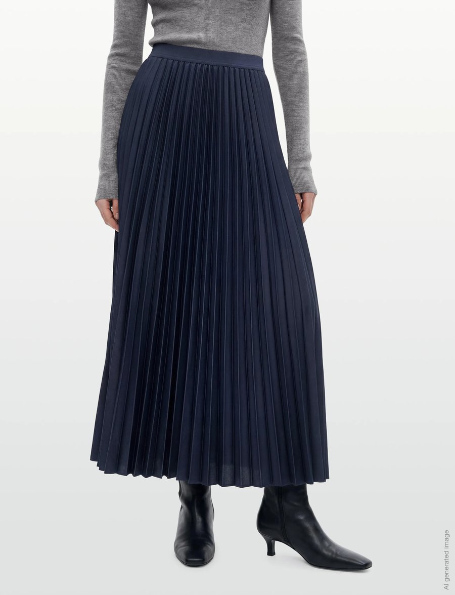 Claire Woman - Skirts CWNalinee - plisseeritud seelikud - dark navy - 3