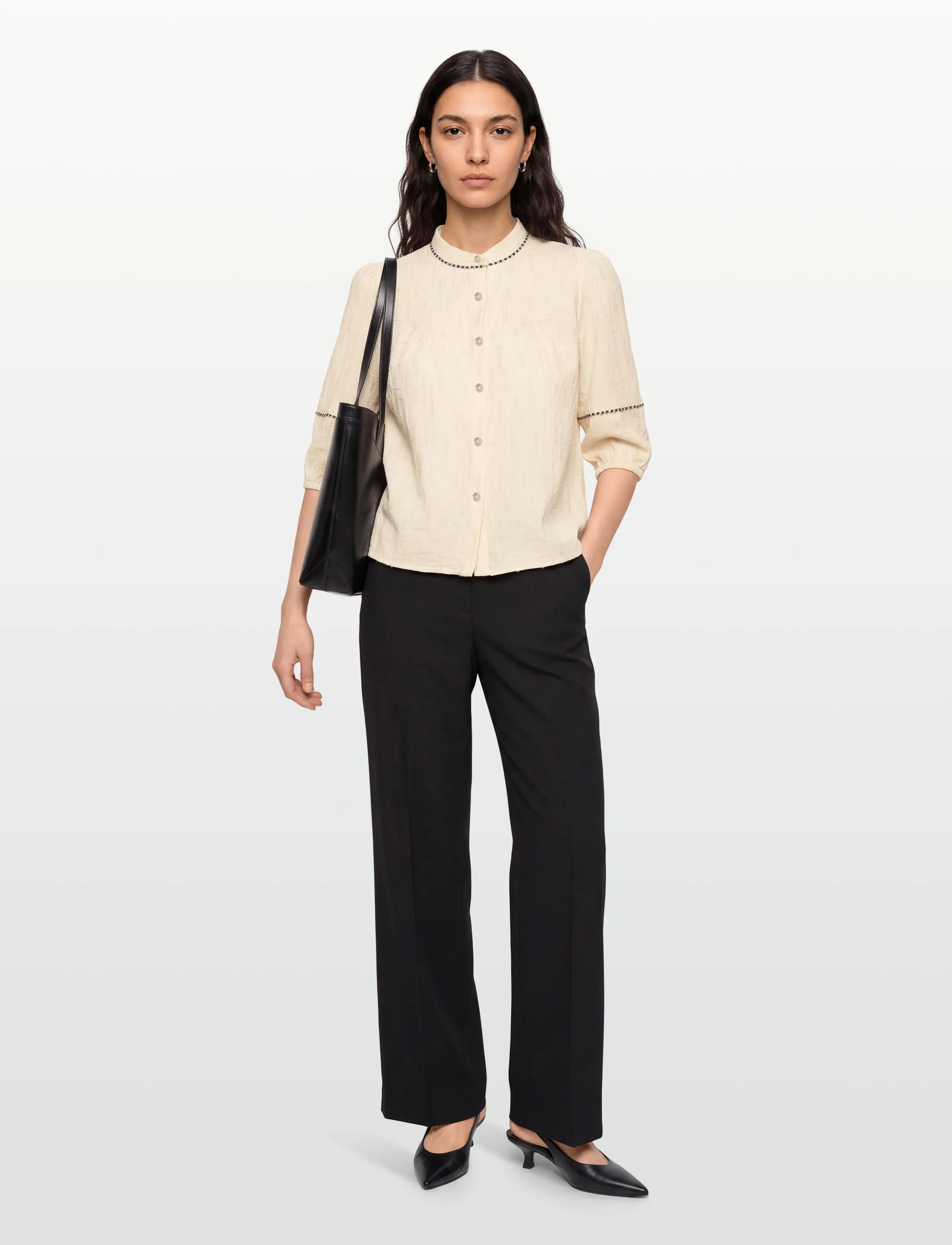 Claire Woman Cwrebeka, 40, Shirts, Creme - Short-sleeved, Frauen