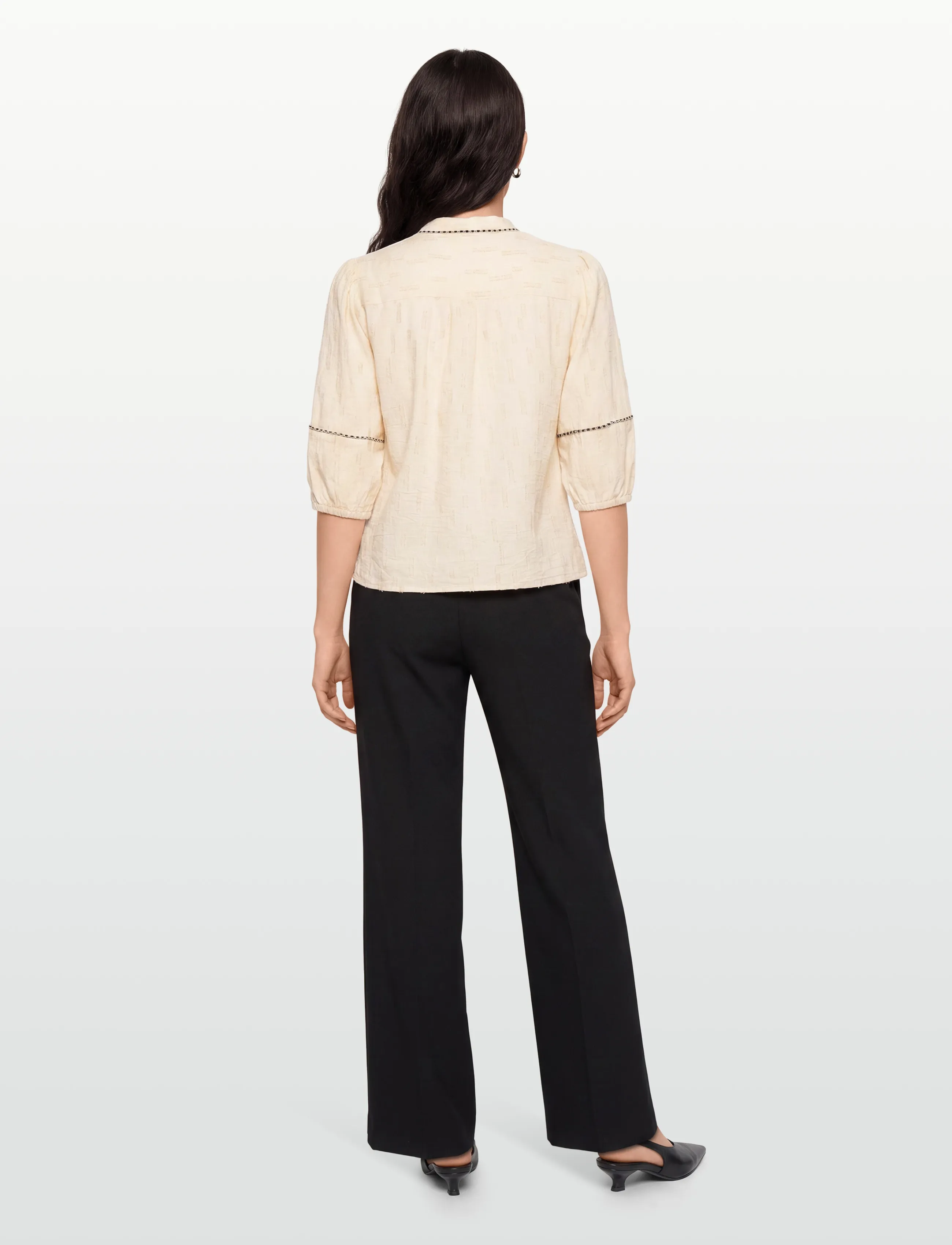 Claire Woman - CWRebeka - short-sleeved shirts - gardenia - 4