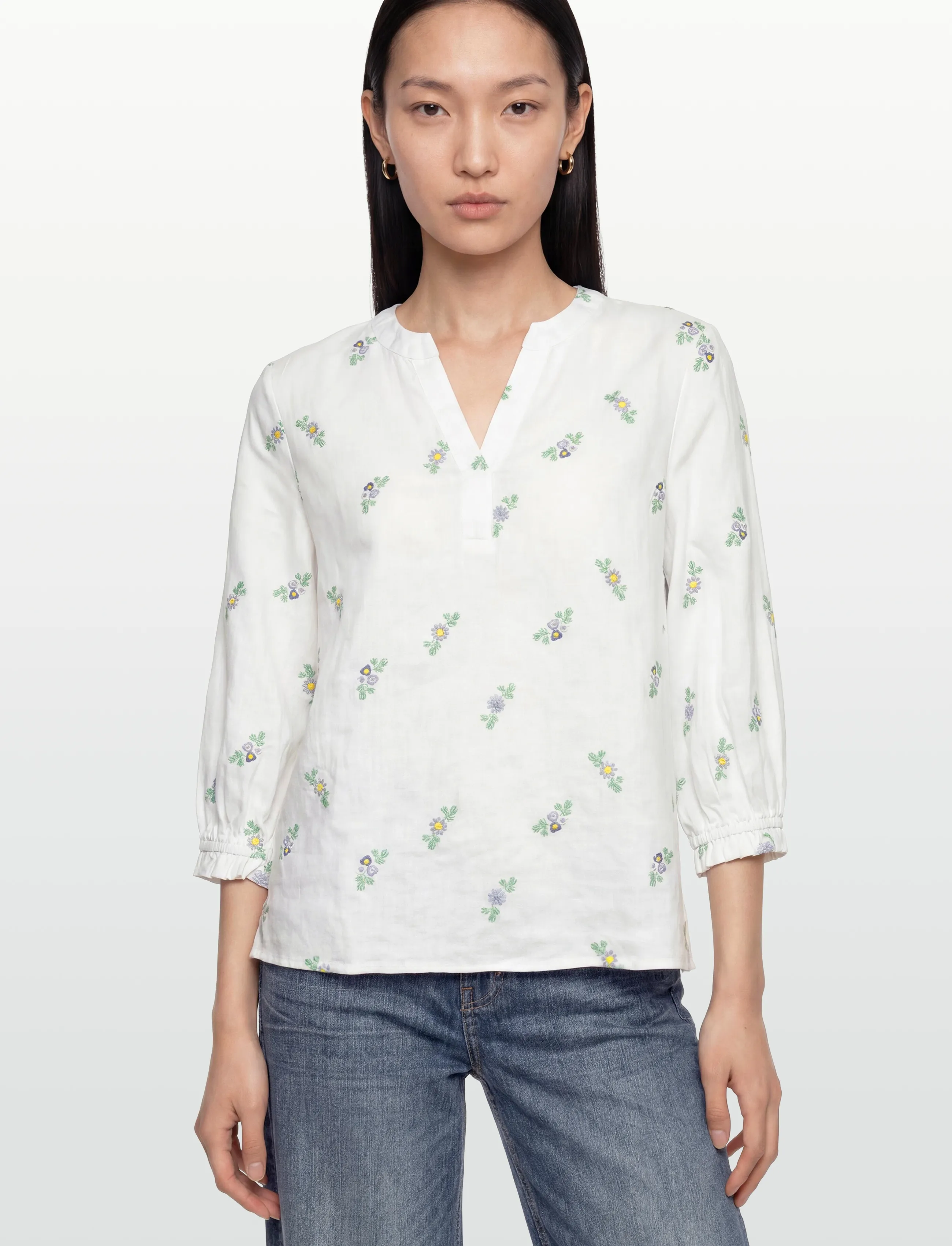Claire Woman - Cwrikkeliza - leinenhemden - angel blue - 3