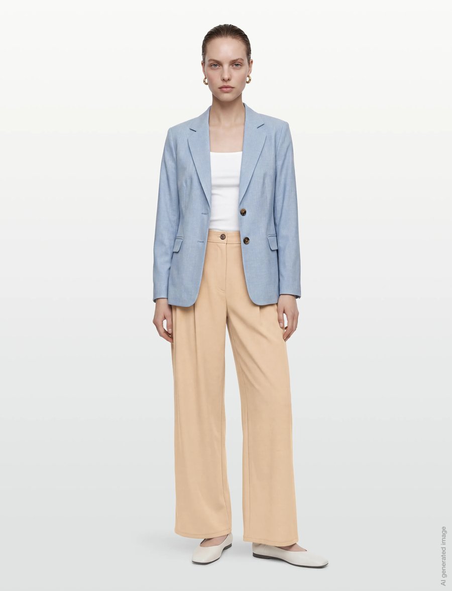 Claire Woman - Cwestella - enkeltradede blazere - vista blue - 0