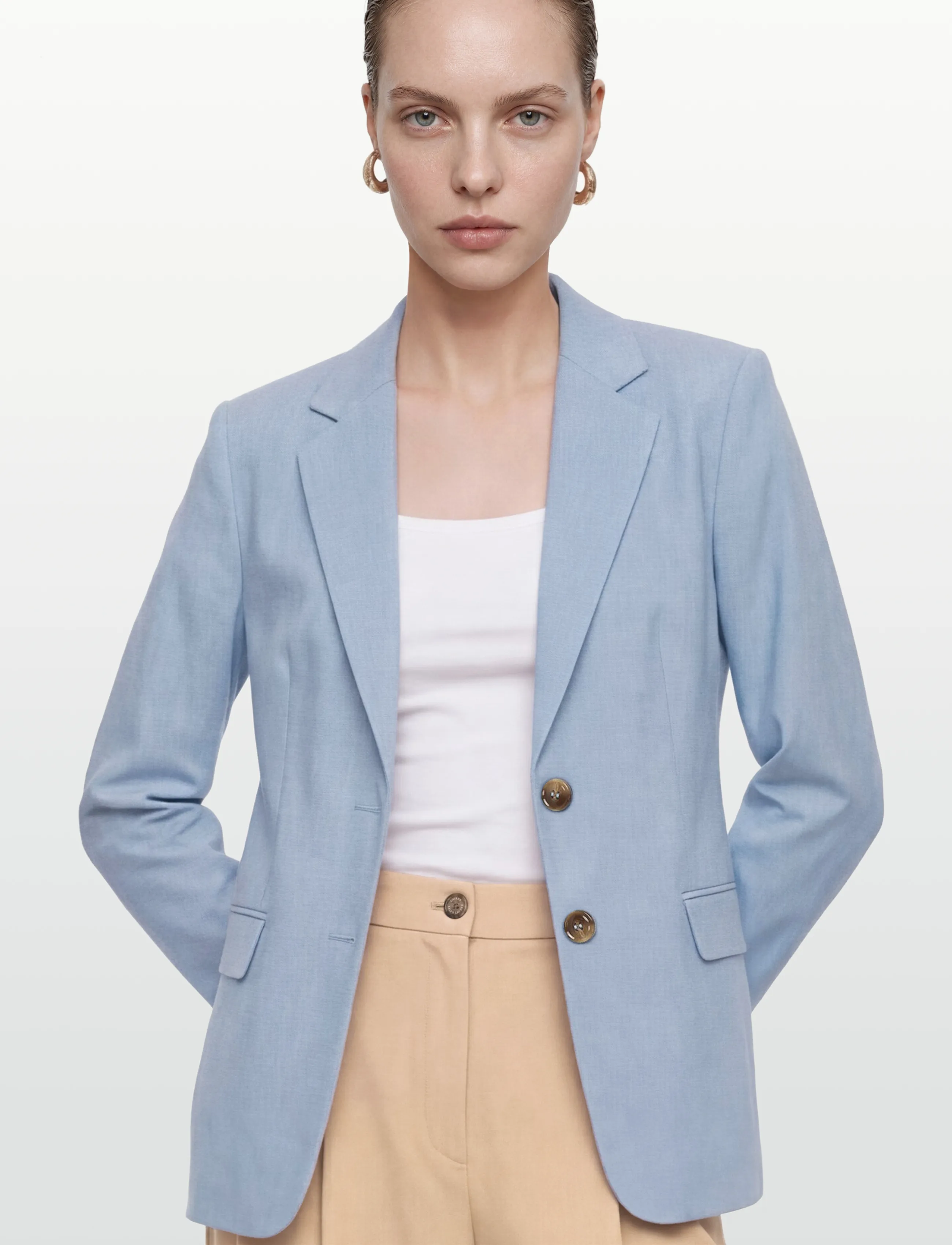Claire Woman - Cwestella - enkeltradede blazere - vista blue - 3