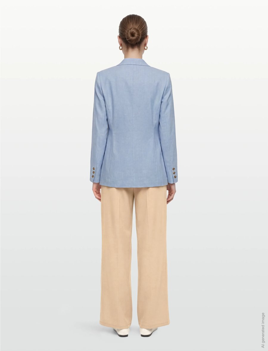 Claire Woman - Cwestella - enkeltradede blazere - vista blue - 4
