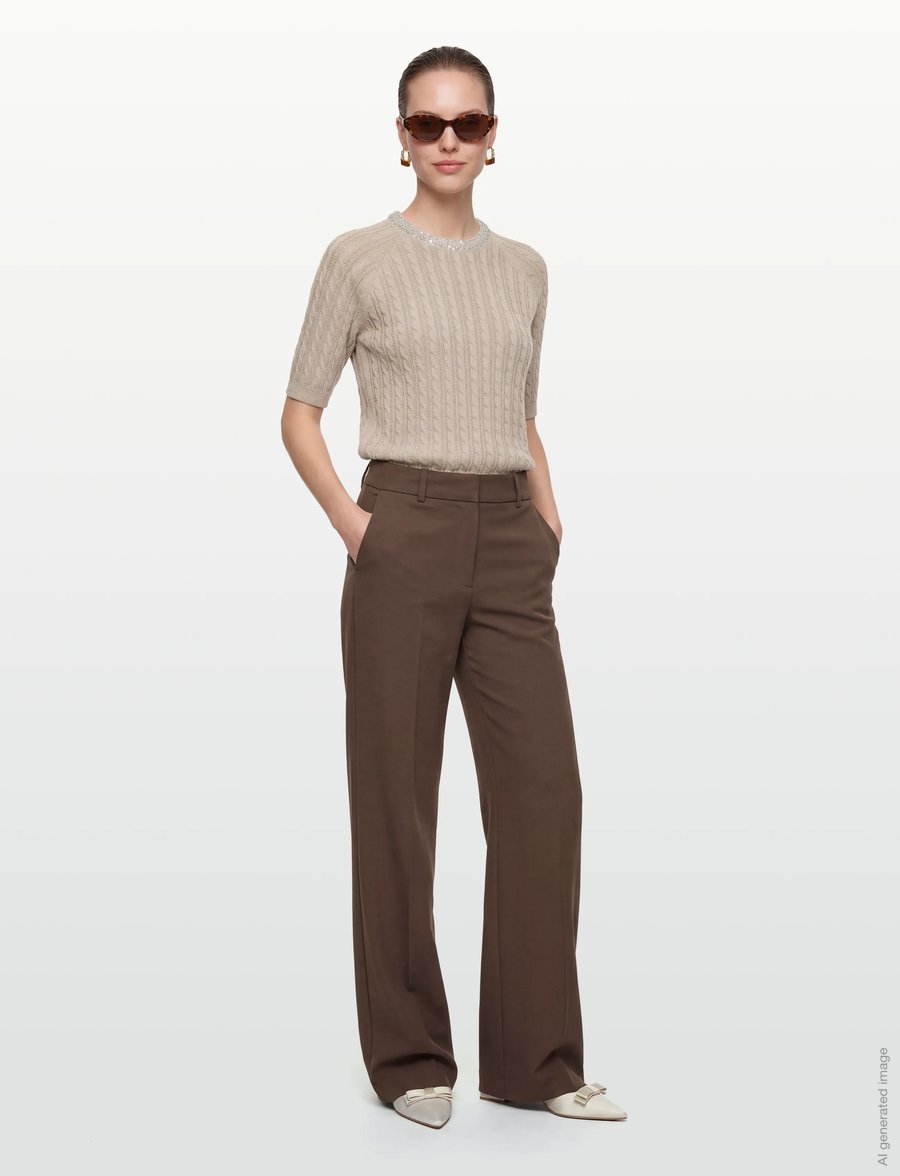 Claire Woman - Cwpearline - neulepuserot - sand stone - 0