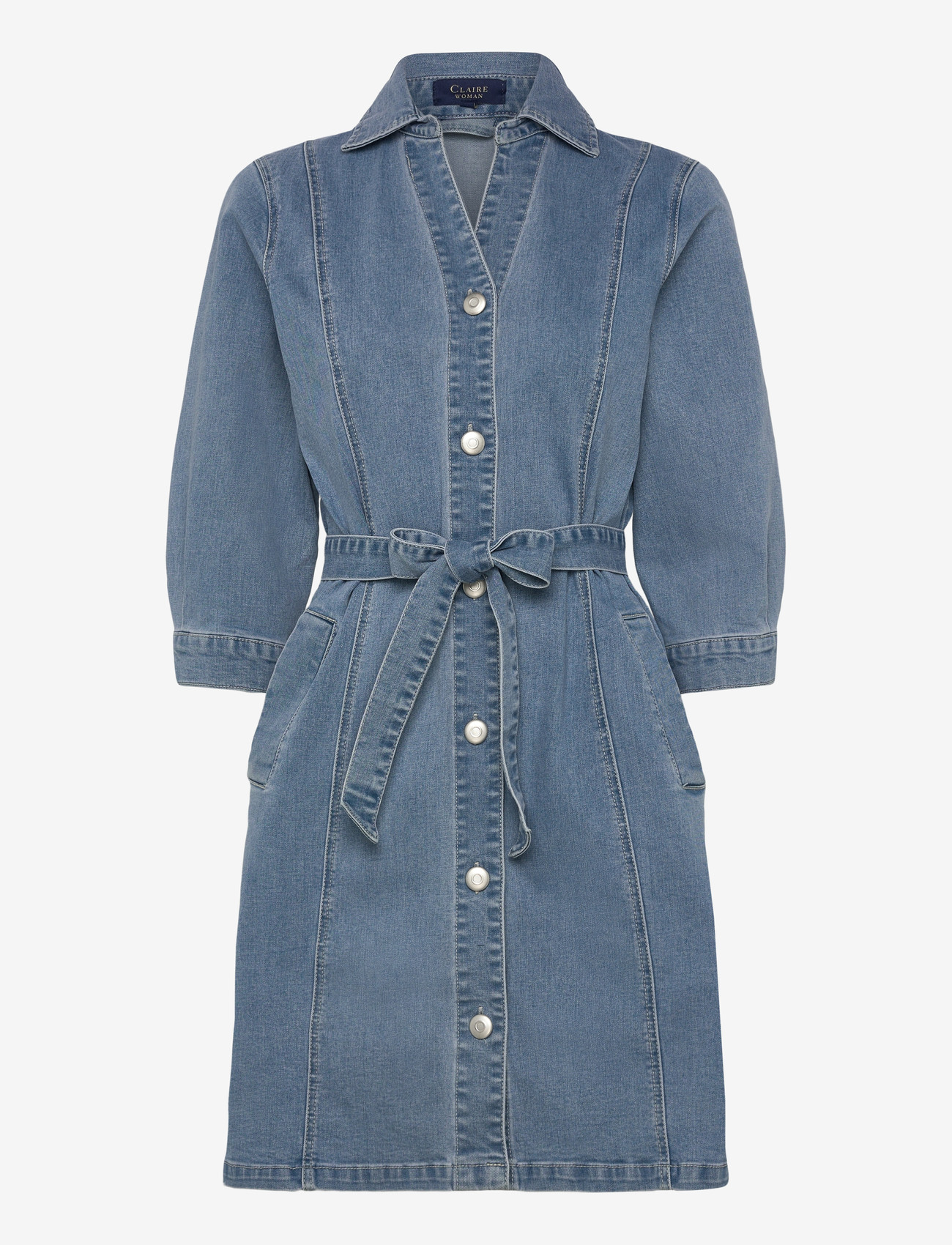 Claire Woman - Cwkimmie - denimkjoler - light blue denim - 0