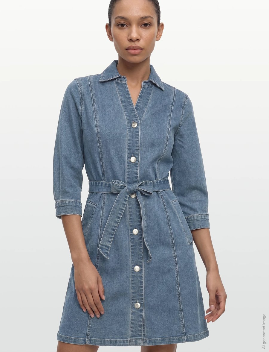 Claire Woman - Cwkimmie - džinsinės suknelės - light blue denim - 4