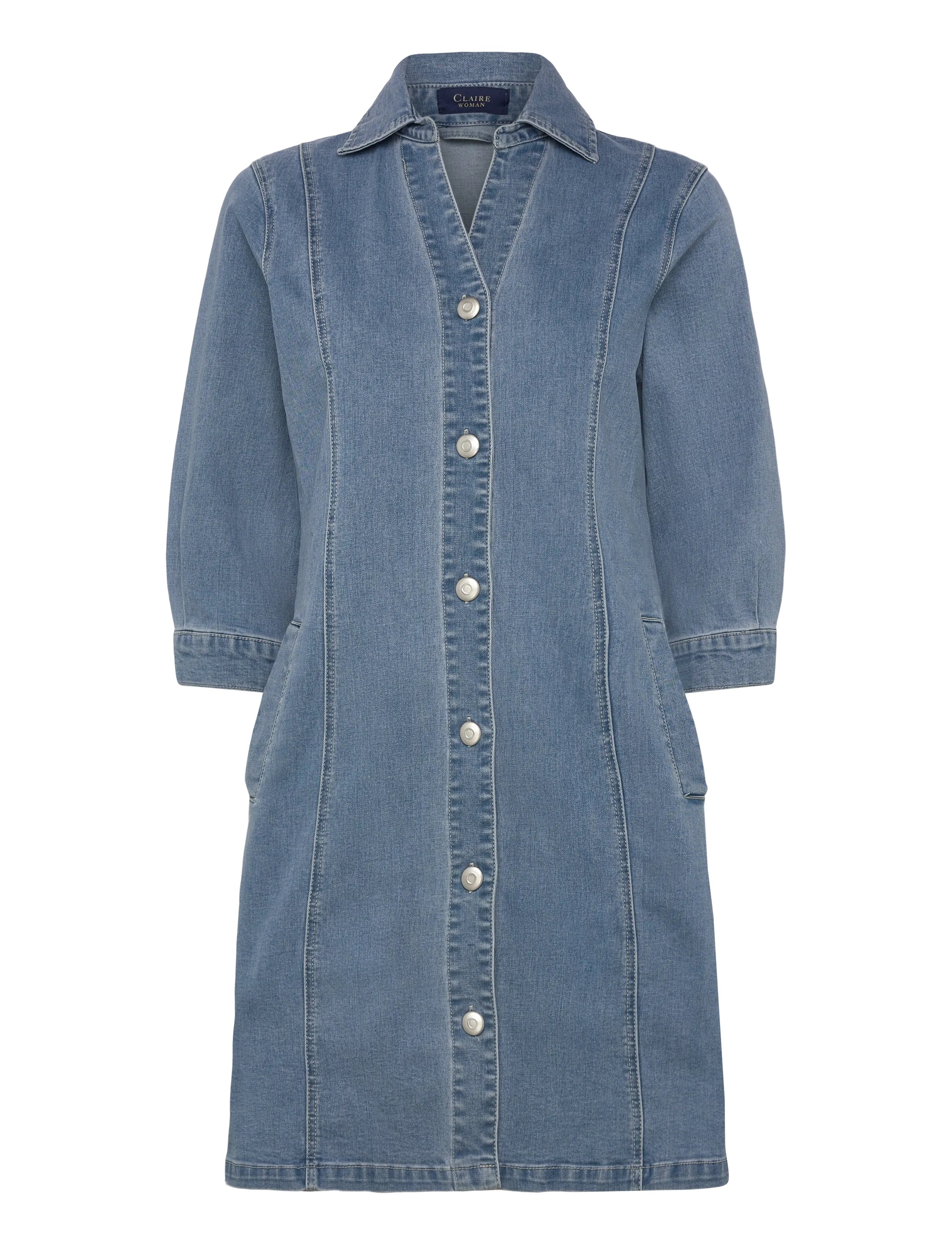 Claire Woman - Cwkimmie - džinsinės suknelės - light blue denim - 3