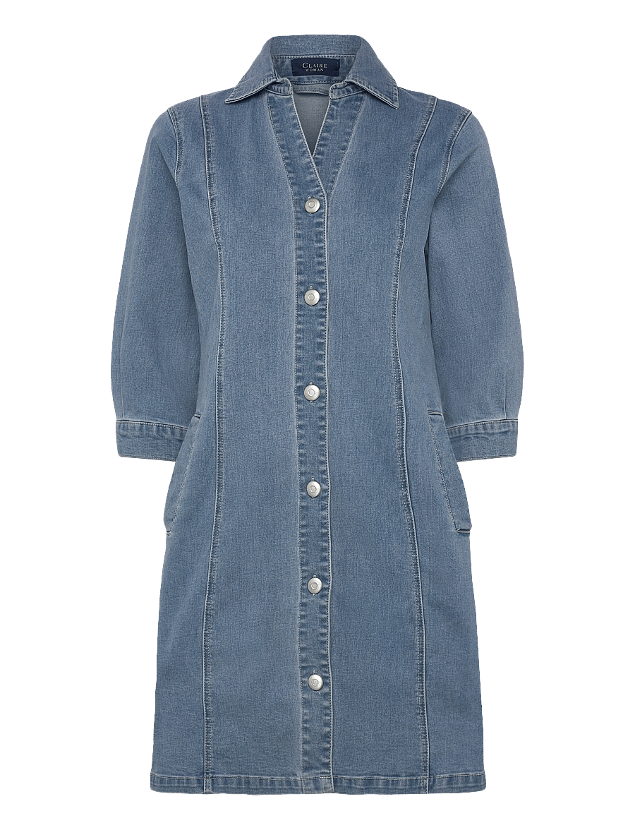 Claire Woman - Cwkimmie - džinsinės suknelės - light blue denim - 3