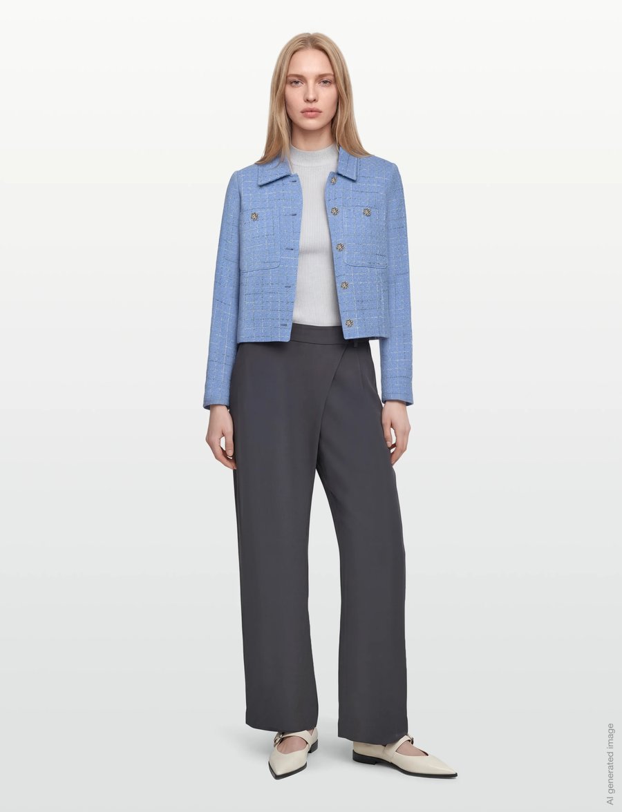 Claire Woman - Cweaemilie - bouclé - vista blue - 0