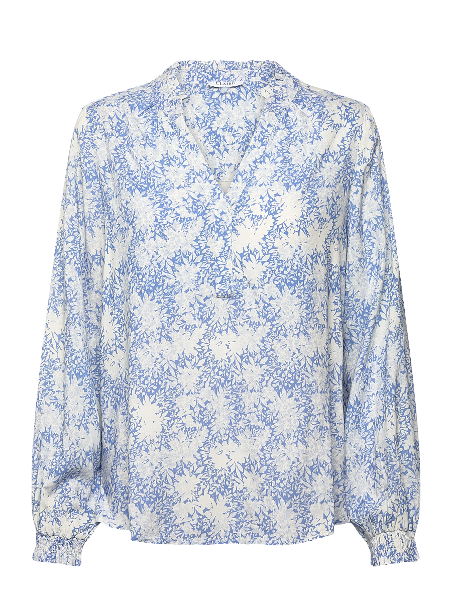 Claire Woman - Cwsadie - long sleeved blouses - vista blue - 1