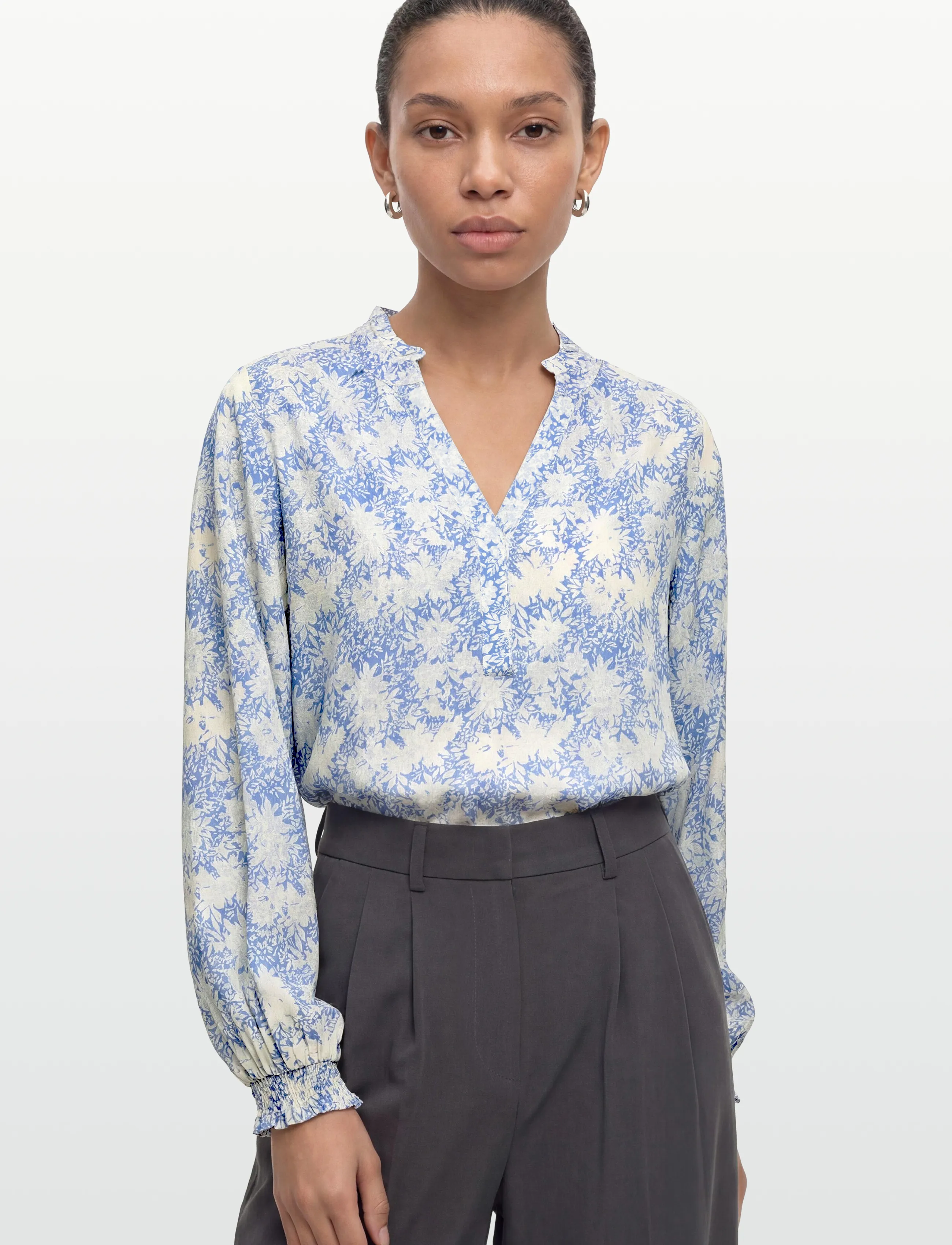 Claire Woman - Cwsadie - long sleeved blouses - vista blue - 3