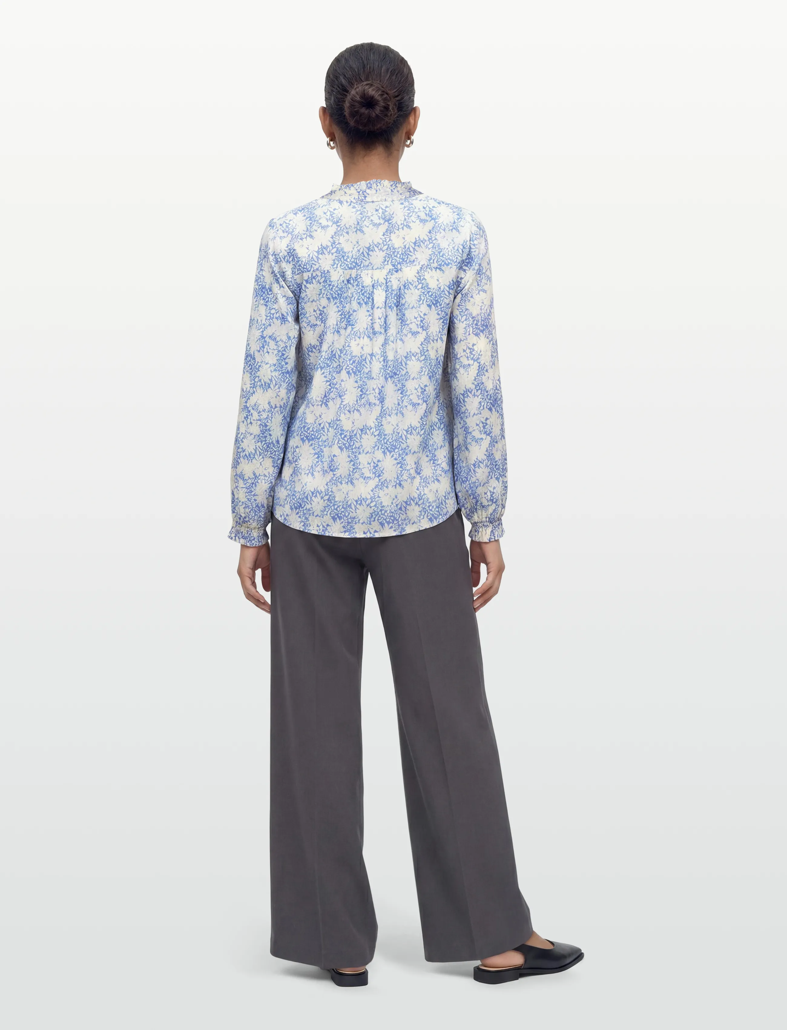 Claire Woman - Cwsadie - long sleeved blouses - vista blue - 4