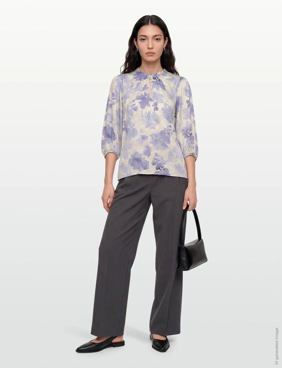 Claire Woman - Cwraquelita - langærmede bluser - blueprint - 0